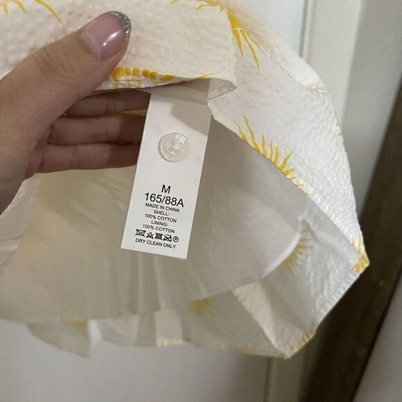 NWOT KATE SPADE SUNS LAKE YELLOW FLORAL 2 WAY BELTED DROP WAIST DRESS MEDIUM - Picture 9 of 11